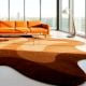 Handcrafted Abstract Brown Gradient Living Room Rug